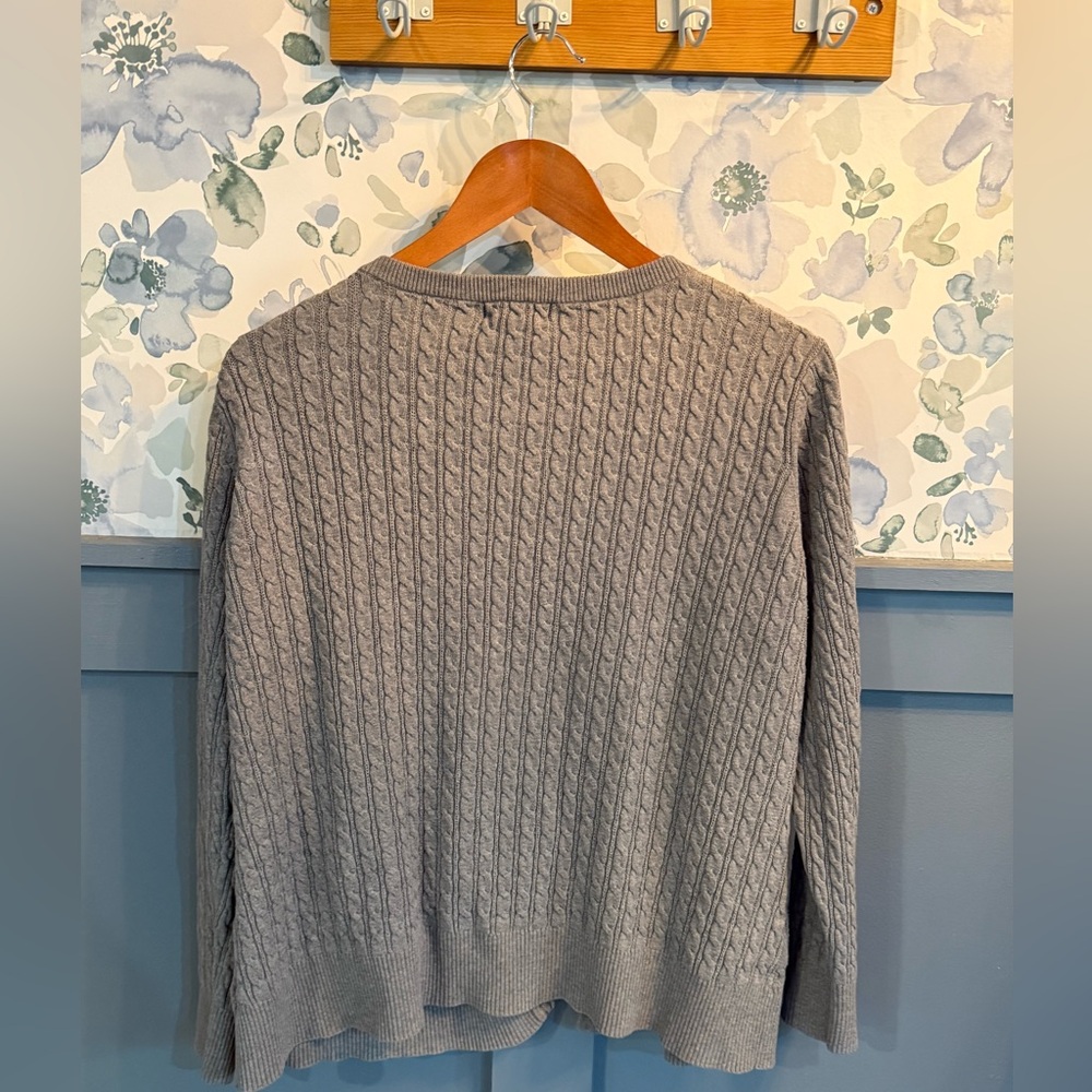 Eddie Bauer Women's Gray Cable Knit Cardigan XXL - Picture 4 of 4